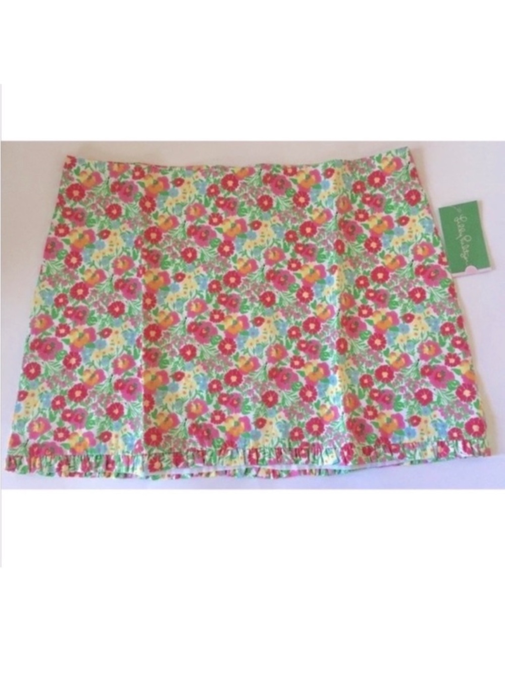 Lilly Pulitzer Callie Mini Skirt Ruffle Mini Gardens By The Sea size 10 Floral